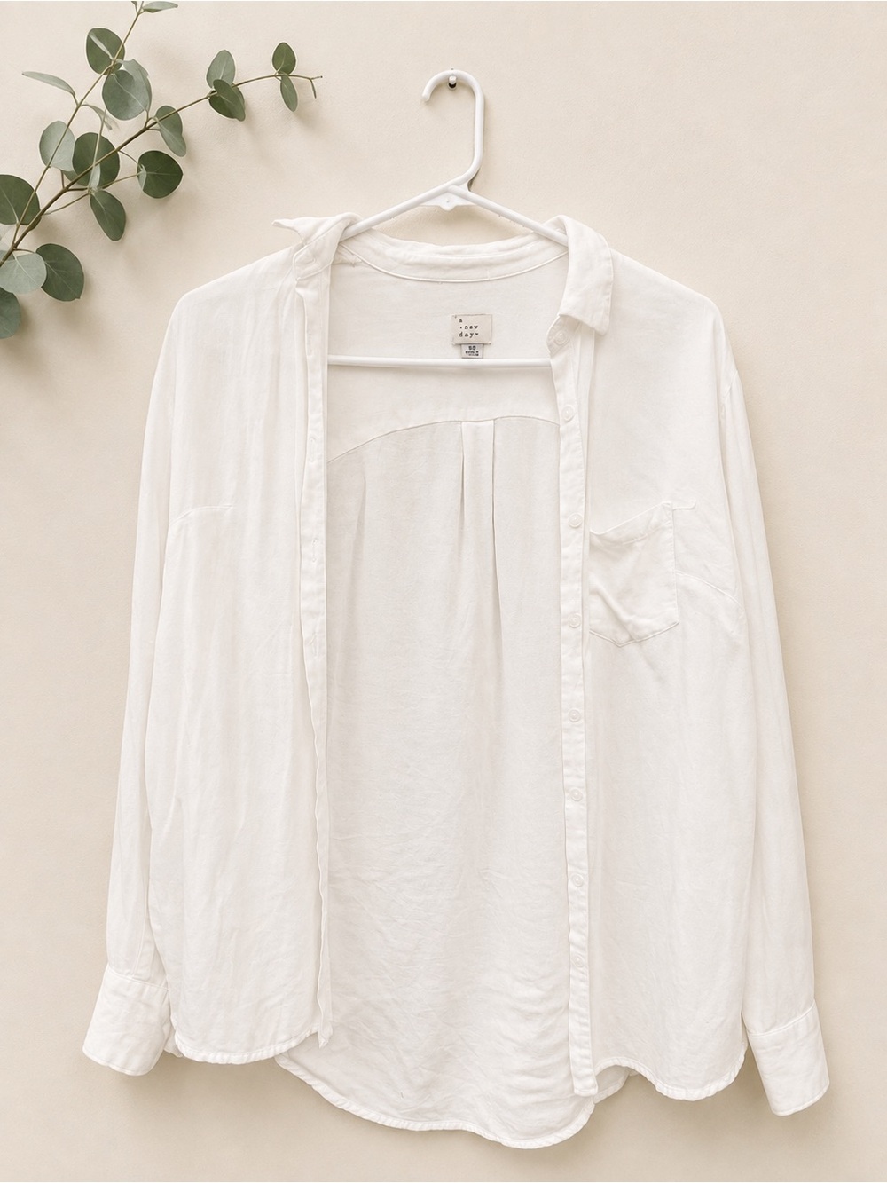A New Day White Button Down Long Sleeve Shirt XS